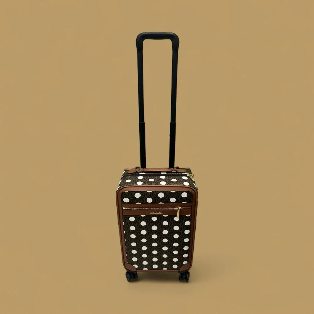 Michael kors Brown and White Polka Dot Women HandBag&suitcase NWT Authentic - Picture 4 of 13